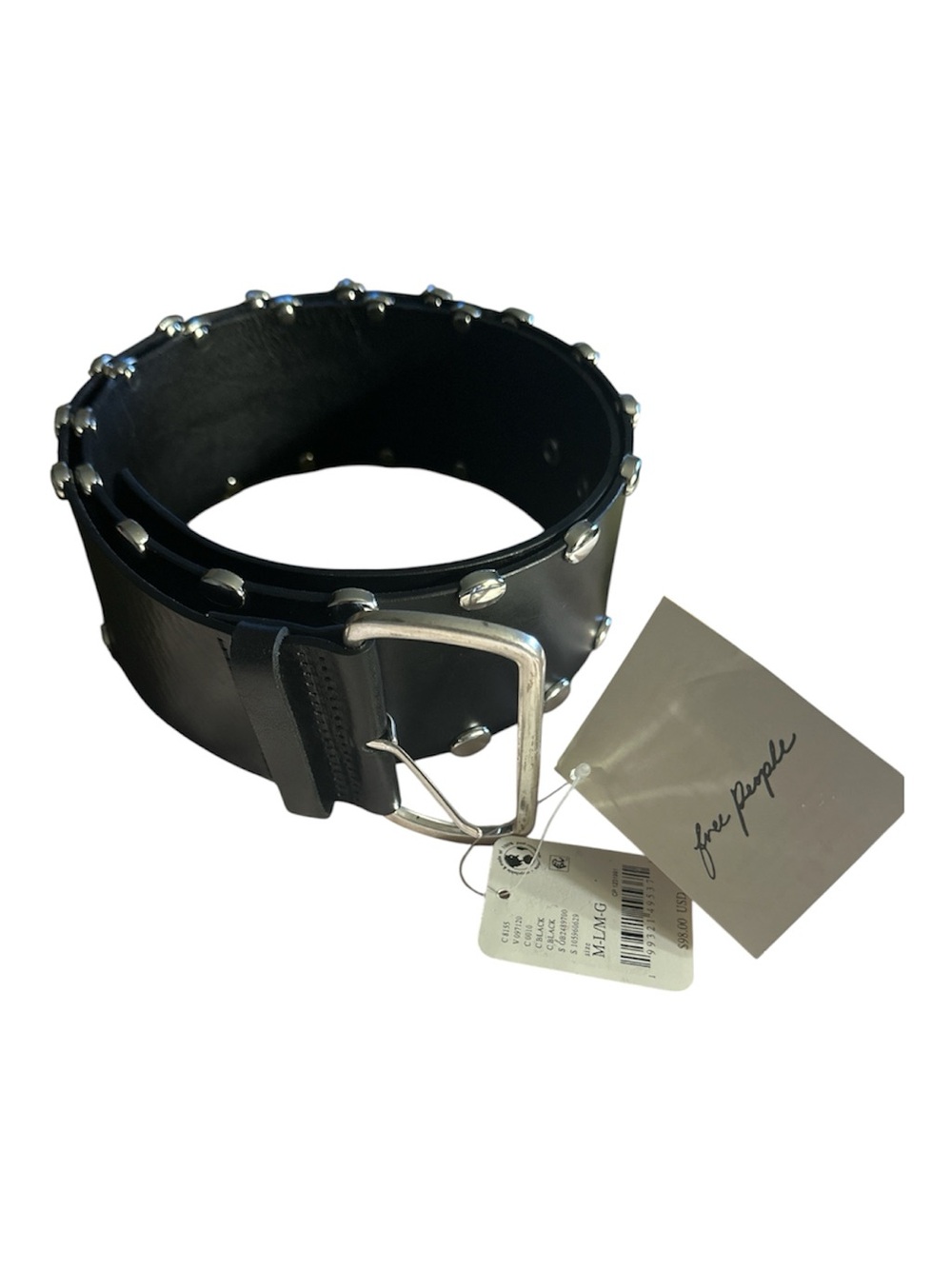 FREE PEOPLE STUDDED HIP BELT SIZE M/L NWT - Picture 2 of 5